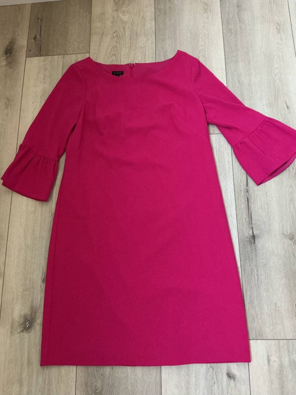 Talbots Fuchsia Bell-Sleeve Shift Dress - Picture 7 of 11